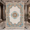 سجاد تركي هيلتون 43759A كريم اكوا مقاس 250*350