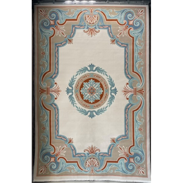 سجاد تركي هيلتون 43759A كريم اكوا مقاس 250*350