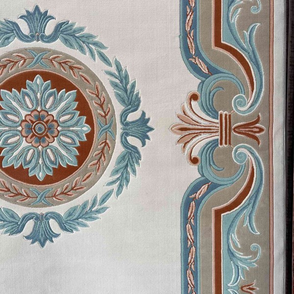 سجاد تركي هيلتون 43759A كريم اكوا مقاس 250*350