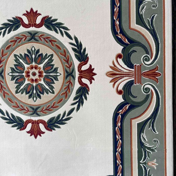 سجاد تركي هيلتون 43759A كريم اخضر مقاس 250*350