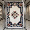 سجاد تركي هيلتون 43759A كحلي اخضر مقاس 250*350