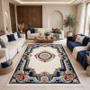 سجاد تركي هيلتون 43759A كحلي اخضر مقاس 250*350