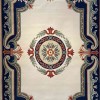 سجاد تركي هيلتون 43759A كحلي اخضر مقاس 250*350