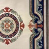 سجاد تركي هيلتون 43759A كحلي اخضر مقاس 250*350