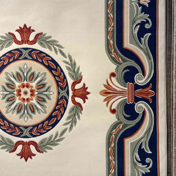 سجاد تركي هيلتون 43759A كحلي اخضر مقاس 250*350