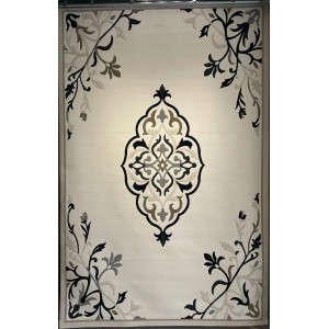 Iris Turkish Rug N0597A black Size 300*400