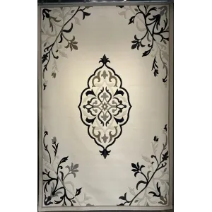 Iris Turkish Rug N0597A black Size 400*500