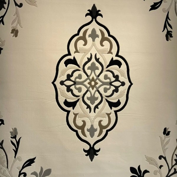 Iris Turkish Rug N0597A black Round Size 200*200