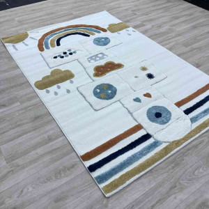 سجاد تركي اطفال كيدز A1567A اللون كريم مقاس 200*290