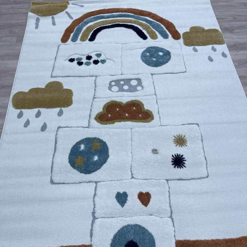 سجاد تركي اطفال كيدز A1567A اللون كريم مقاس 200*290