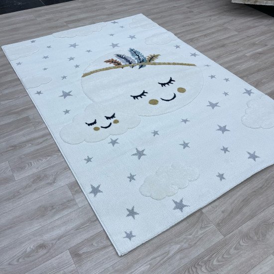 Turkish Kids Carpet A2703A Cream Color Size 80*150