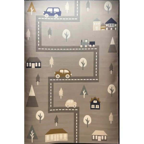 Turkish childrens rug Kids Plus 442358A Light gray size 150*220