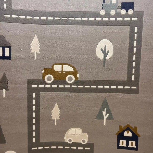 Turkish childrens rug Kids Plus 442358A Light gray size 150*220