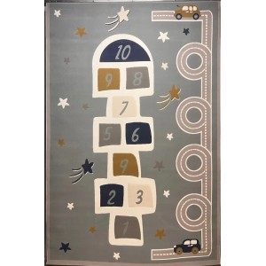 سجاد تركي اطفال كيدز بلاس 41653A اللون سماوي فاتح مقاس 150*220