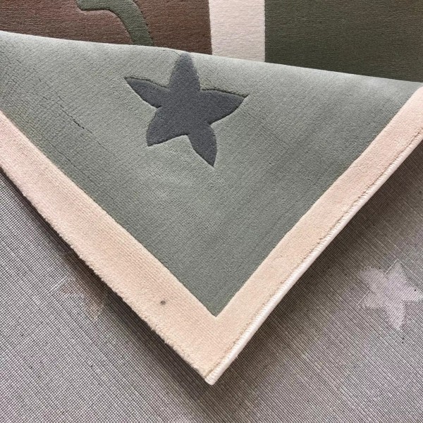 سجاد تركي اطفال كيدز بلاس 41653A اللون اخضر فاتح مقاس 120*170
