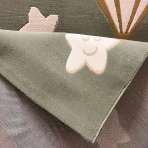 سجاد تركي اطفال كيدز بلاس 441558A اللون اخضر فاتح مقاس 120*170