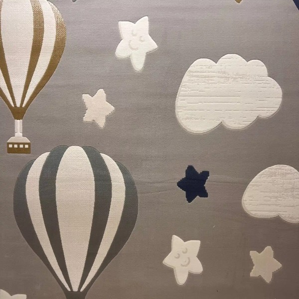 Turkish childrens rug Kids Plus 441558A Light gray size 150*220