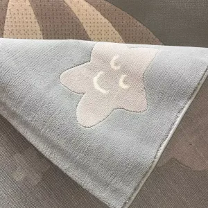 سجاد تركي اطفال كيدز بلاس 41561A اللون سماوي فاتح مقاس 120*170