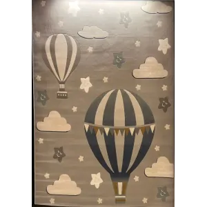 سجاد تركي اطفال كيدز بلاس 41561A اللون رصاصي فاتح مقاس 120*170