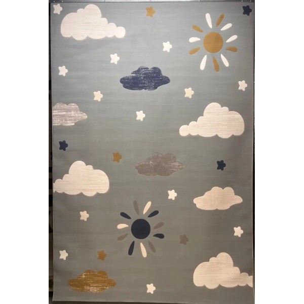 Turkish childrens rug Kids Plus 41565A Light blue size 200*300