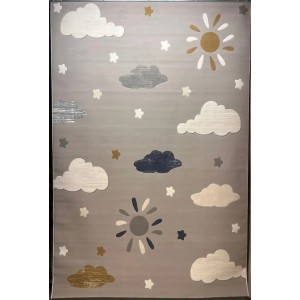 سجاد تركي اطفال كيدز بلاس 41565A اللون رصاصي فاتح مقاس 150*220