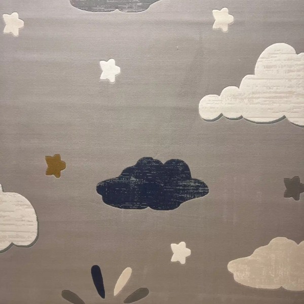 Turkish childrens rug Kids Plus 41565A Light gray size 200*300