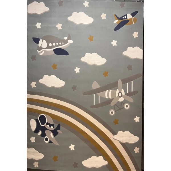 Turkish childrens rug Kids Plus 42365A Light blue size 150*220
