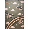 Turkish childrens rug Kids Plus 42365A Light green size 150*220