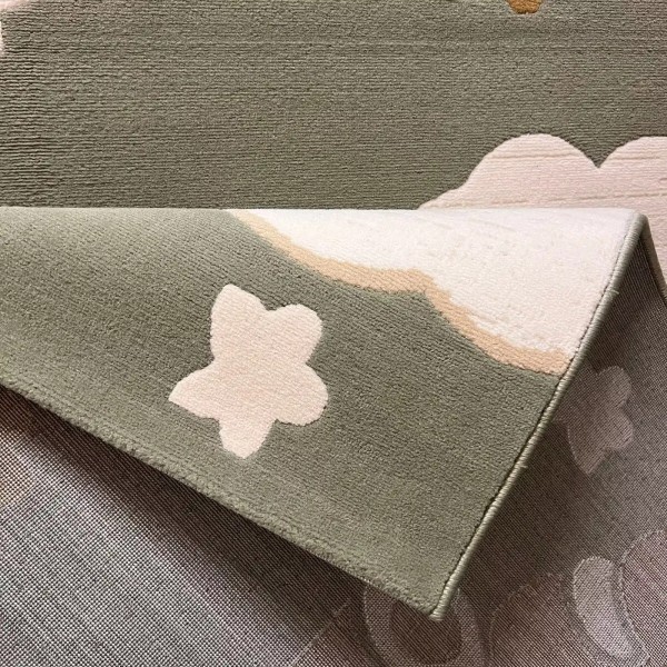 Turkish childrens rug Kids Plus 42365A Light green size 150*220