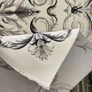 سجاد تركي لندن 41249A كريم اسود مقاس 200*300
