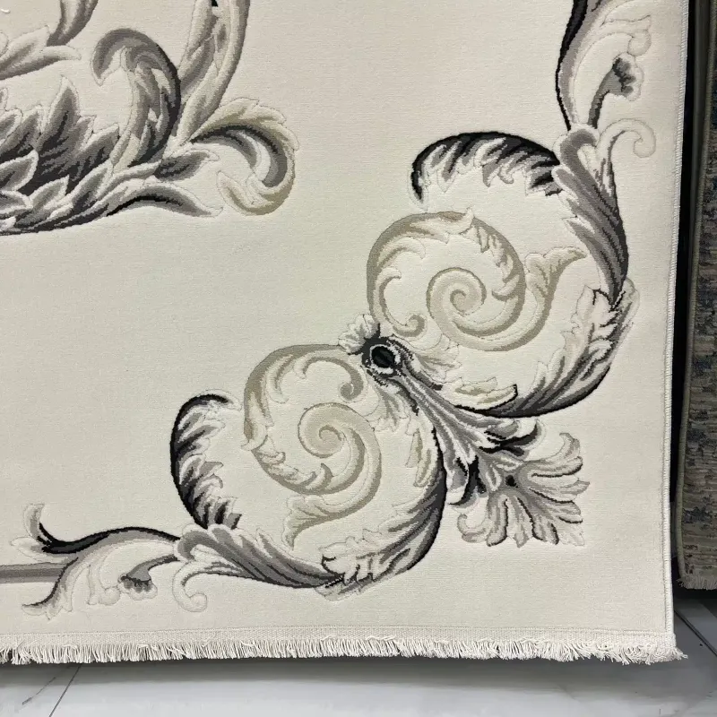 سجاد تركي لندن 41249A كريم اسود مقاس 200*300