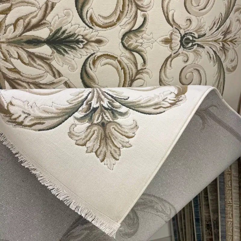 سجاد تركي لندن 41249A كريم اخضر مقاس 250*350