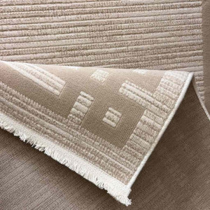 سجاد تركي مودرن فندقي لورين F414C كريم بيج مقاس 100*200