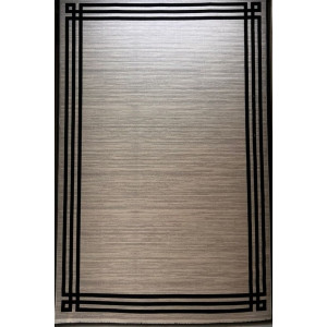 سجاد تركي مودرن فندقي لورين F414C كريم اسود مقاس 150*220