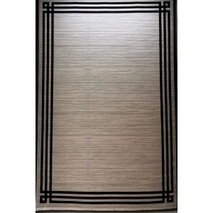Modern Turkish Hotel Rugs Lauren F414C Cream black Size 300*400