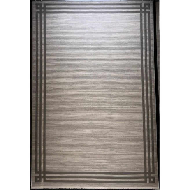سجاد تركي مودرن فندقي لورين F414C كريم رصاصي مقاس 150*220