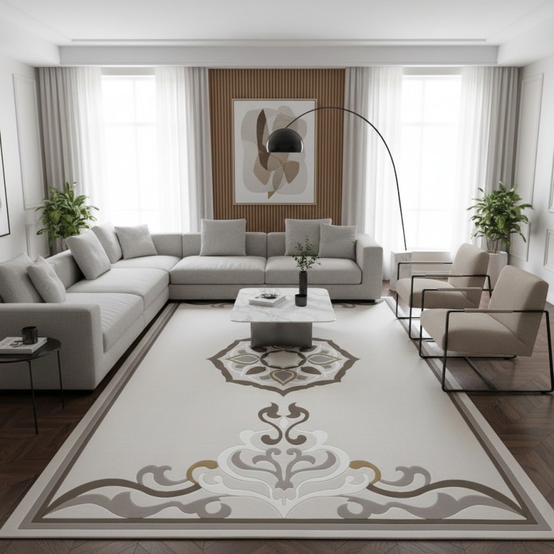 سجاد تركي لافندر N0598A بيج مقاس 100*200
