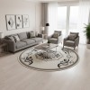 سجاد تركي لافندر N0598A اسود دائري مقاس 200*200