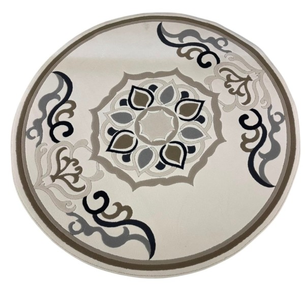 سجاد تركي لافندر N0598A اسود دائري مقاس 200*200