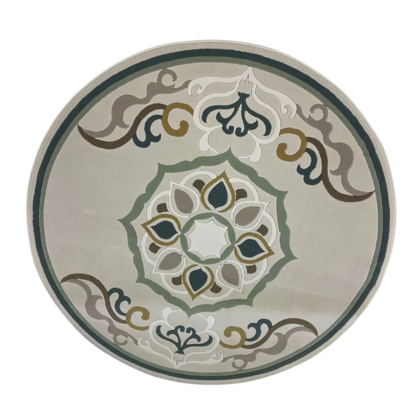 سجاد تركي لافندر N0598A اخضر دائري مقاس 200*200