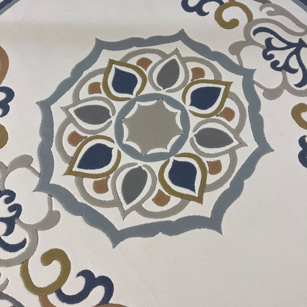 سجاد تركي لافندر N0598A رصاصي ميكس دائري مقاس 200*200