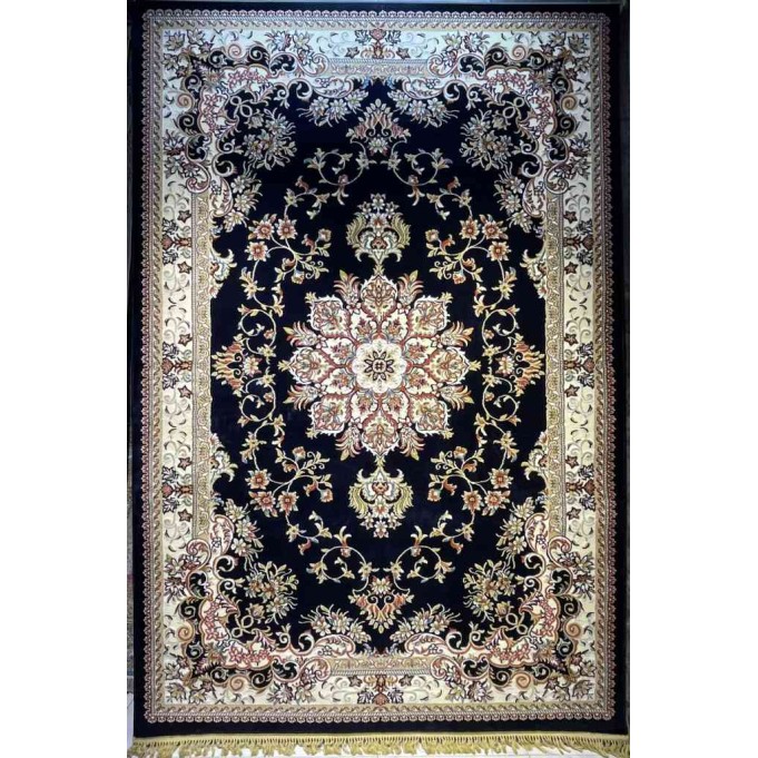 Turkish carpets lamar navy blue