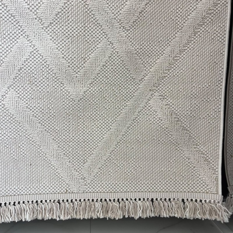سجاد خيش لوفر تركي E091A كريم مقاس 250*350