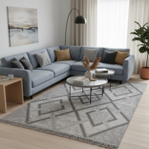 سجاد خيش لوفر تركي E091A كريم مقاس 150*220