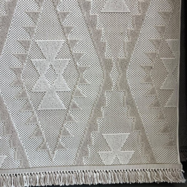 Turkish Loafer Jute Rug E094A cream beige Size 80*150