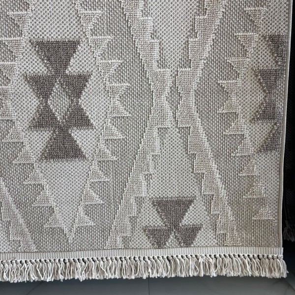 Turkish Loafer Jute Rug E094A Light brown beige Size 100*200