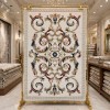 سجاد تركي لومي HN72B ابيض بيج مقاس 50*80