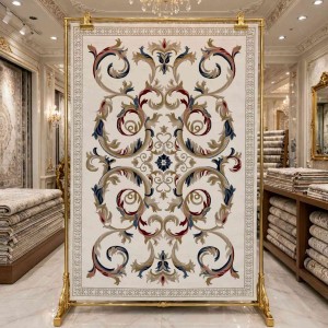 سجاد تركي لومي HN72B ابيض بيج مقاس 50*80