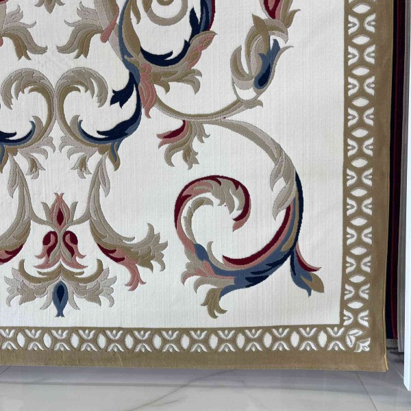 سجاد تركي لومي HN72B ابيض ذهبي مقاس 100*200