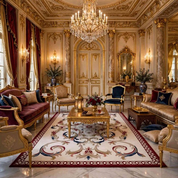 سجاد تركي لومي HN72B ابيض احمر مقاس 200*300